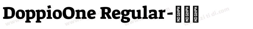 DoppioOne Regular字体转换